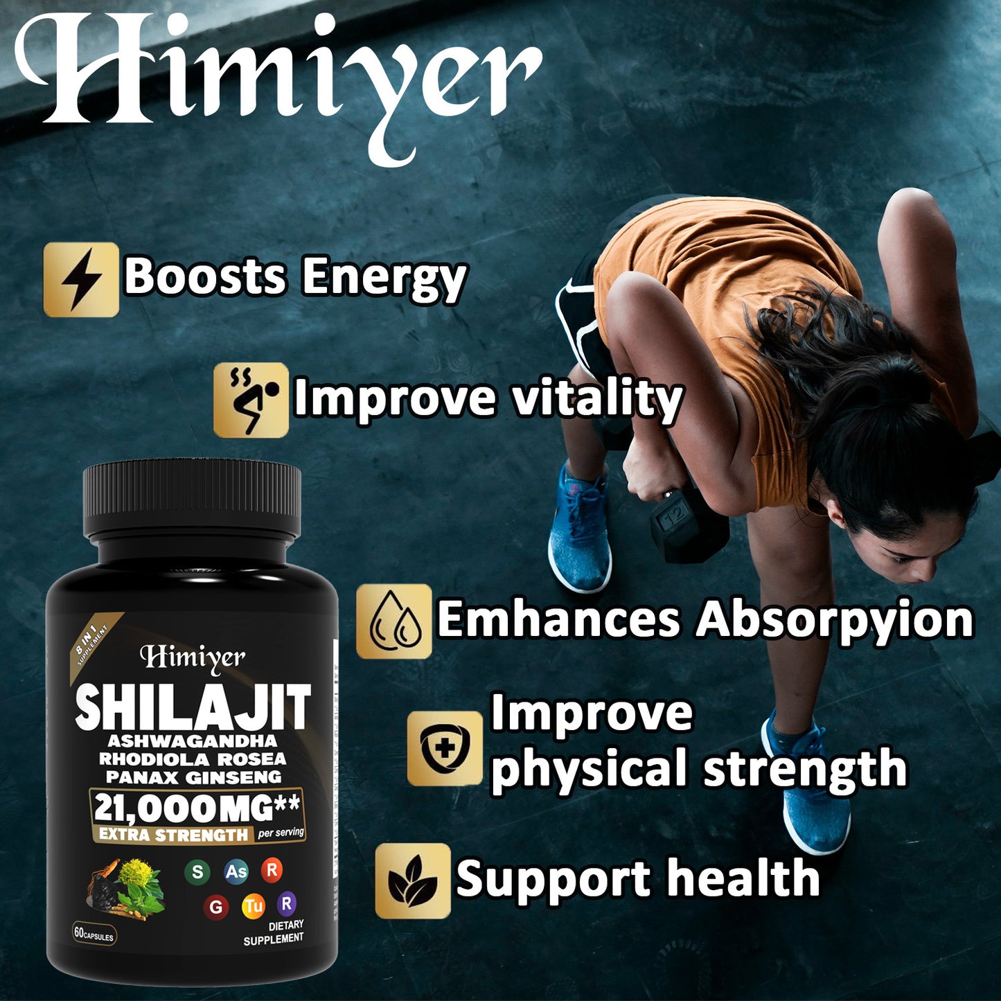 The Last Aztec, SHILAJIT ASHWAGANDHARHODIOLA ROSEAPANAX GINSENG21,000MG