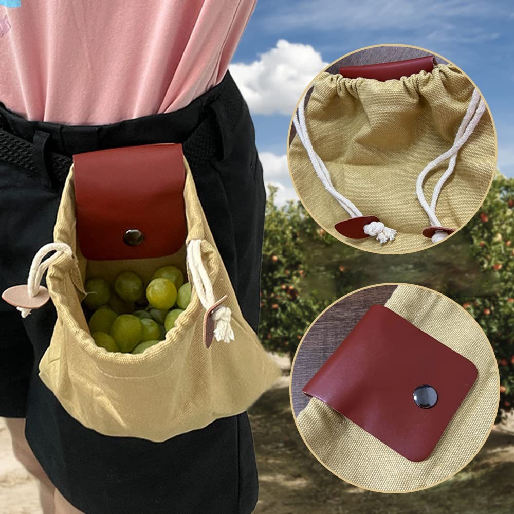 The Last Aztec, Outdoor Picking Multifunctional Bag, Hanging Waist Kit, Waist Strap Bag, Folding Canvas Kit Canvas Fruit Harvest Pouch For Jungle Camping Hiking Hunting, Foldable