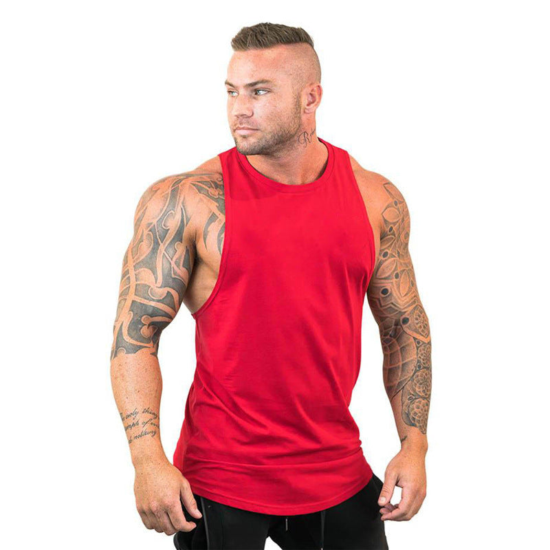 The Last Aztec, Blank Cotton Waistcoat Loose Bodybuilding Fitness Sports Vest