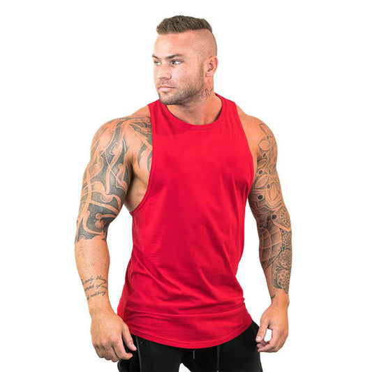 The Last Aztec, Blank Cotton Waistcoat Loose Bodybuilding Fitness Sports Vest