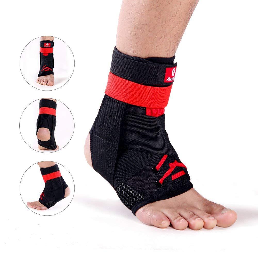 The last Aztec, Kuangmi 1pc Bracket Ankle Brace Sport Foot Stabilizer Adjustable Ankle SockStraps Protector Football Guard Sprain Ankle Pads