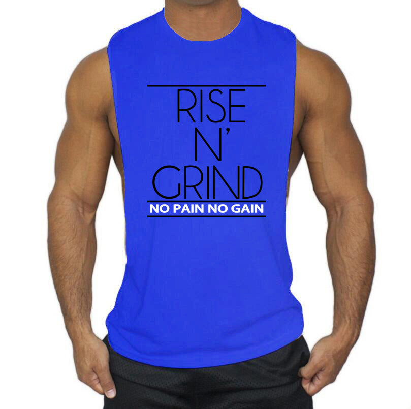 The Last Aztec, Round Neck Large Seam Sports Vest Men's Bodybuilding Fitness Running