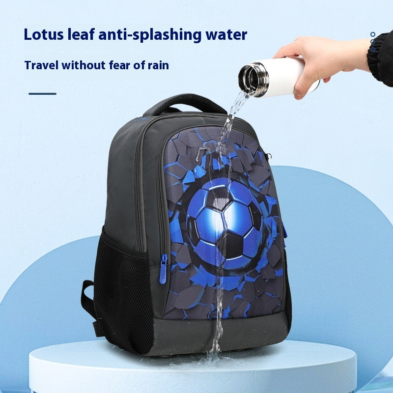 The last Aztec, Hard Shell Football Burden Reduction Boy's Shoulder Large Capacity Belt Small Pen Bag Set Of School Bag