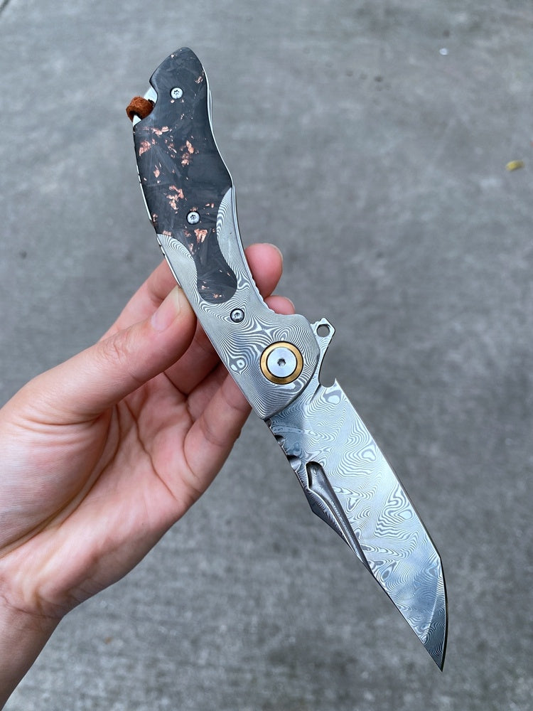 The Last Aztec, Outdoor Camping Survival Knife High Hardness Pattern Steel Folding Knife