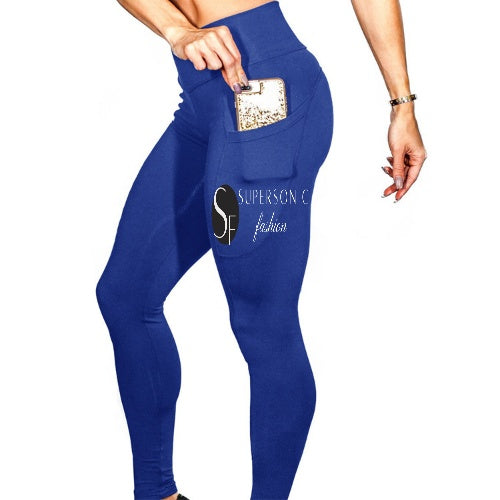 The Last Aztec, Solid Color High Elastic Fitness Hip Lift High Waist Yoga Pants