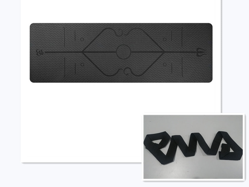 The Last Aztec, Non Slip TPE Yoga Mat Position Line Beginner