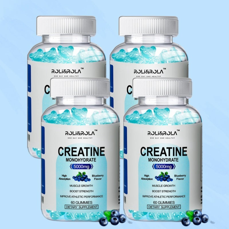 The Last Aztec, High Strength Creatine Monohydrate Gummies, Blueberry Flavored Creatine Gummies Monohydrate - 60 Gummies X 2 Bottles