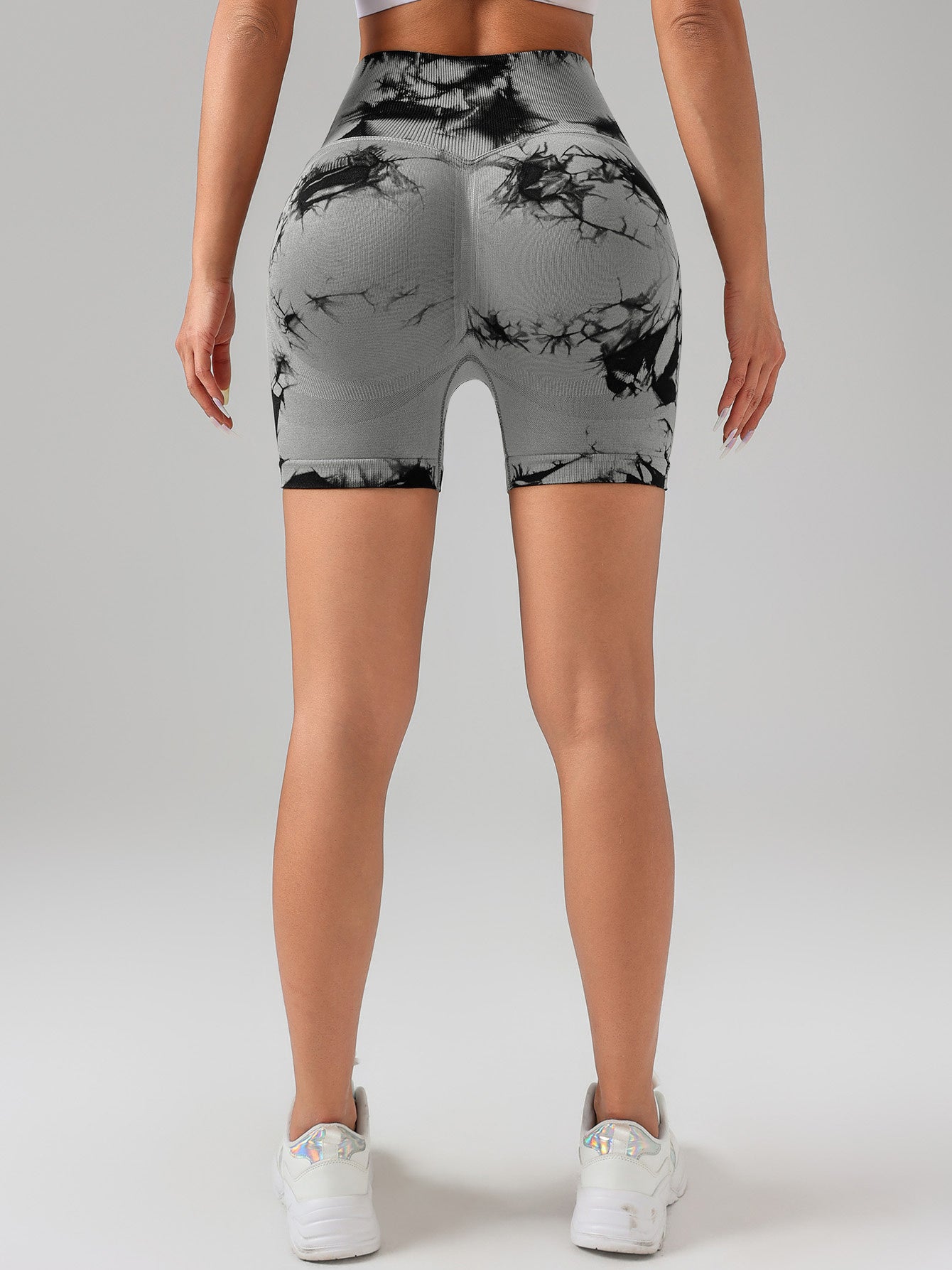 The Last Aztec, (Get One Size Bigger Than Your Regular Size), Tie Dye Button Everyday Wear Spring Summer Sports Shorts, High Waist Butt Lift Tie Dye Shorts, Women's Summer Yoga Wear Fitness Shorts Running Sports Fitness Yoga Shorts