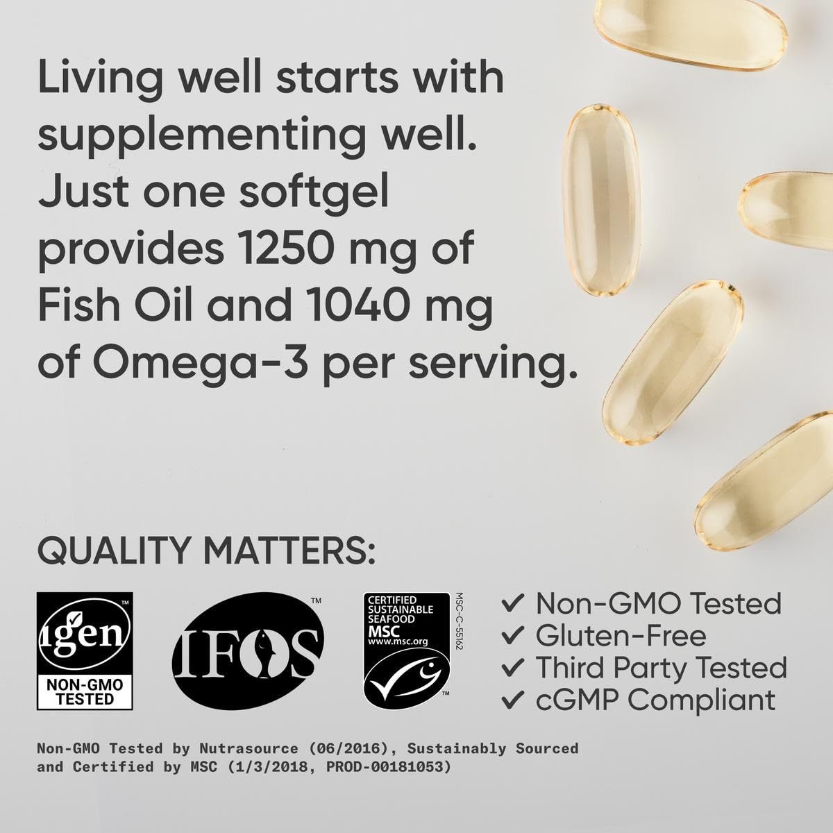 The Last Aztec, Triple Strength Omega 3 Fish Oil  Burpless Fish Oil Supplement W EPA & DHA Fatty Acids From Single-Source Wild Alaska Pollock 90 Count