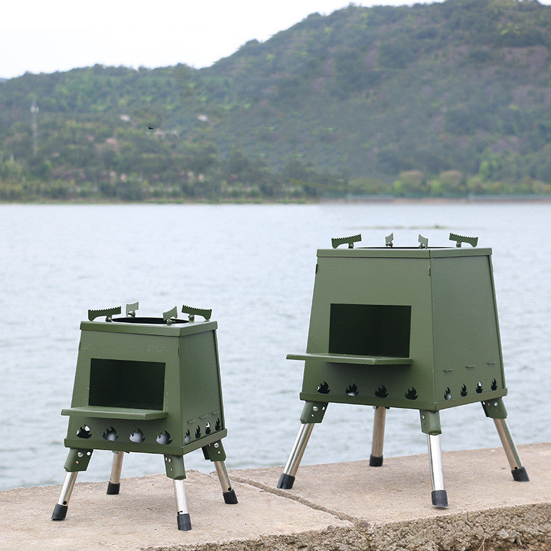 The Last Aztec, Outdoor Camping Wood Stove Folding Portable Wood Stove