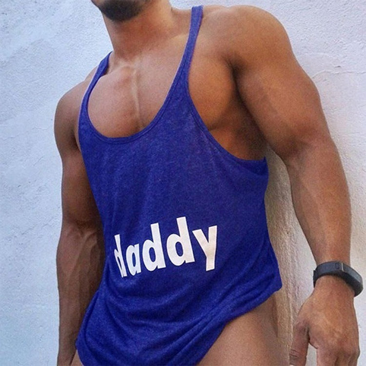 The Last Aztec, Bodybuilding spaghetti strap print tank top