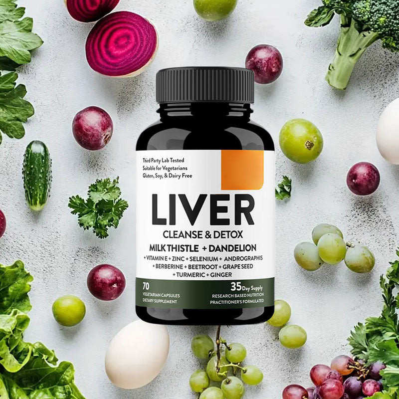 The Last Aztec, Liver Cleanse & Detox Capsules, Multivictamin, Milk Thistle, Dandelion, Turmeric, Ginger Extract, Beet, Zinc, Vitamin E, Selenium, Grape Seed, Healthcare Nutrional Supplement