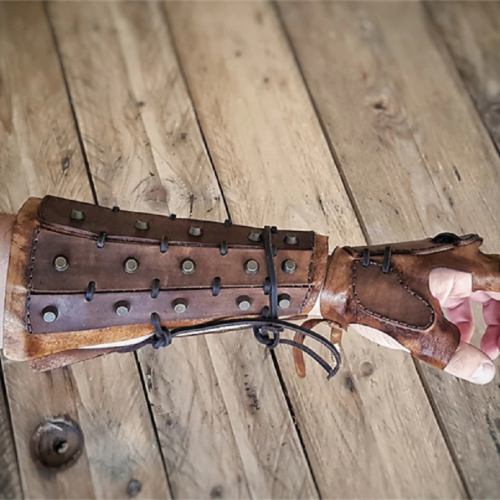 The Last Aztec, Boxing Rivet Leather Wrist Gloves