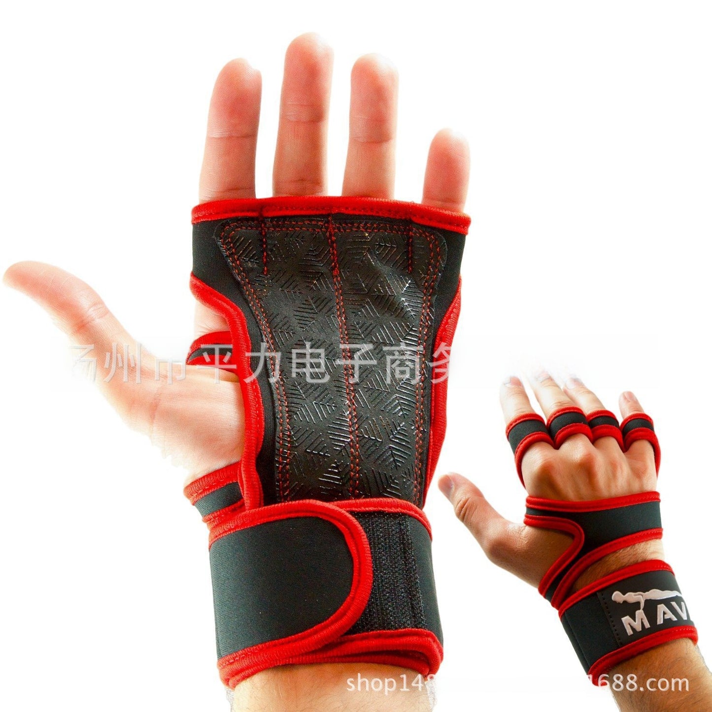 The Last Aztec, Source Manufacturers Leather Silicone Riding Gloves Fitness Gloves Weightlifting Gloves Half Finger Belt Wrist Gloves