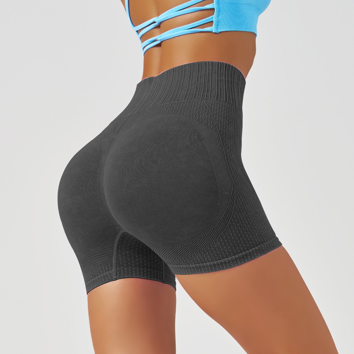 The Last Aztec, 2025 cross-border new yoga high-waisted hip lifting fitness pants, quick-drying running sports tight shorts, wear three-point pants outside