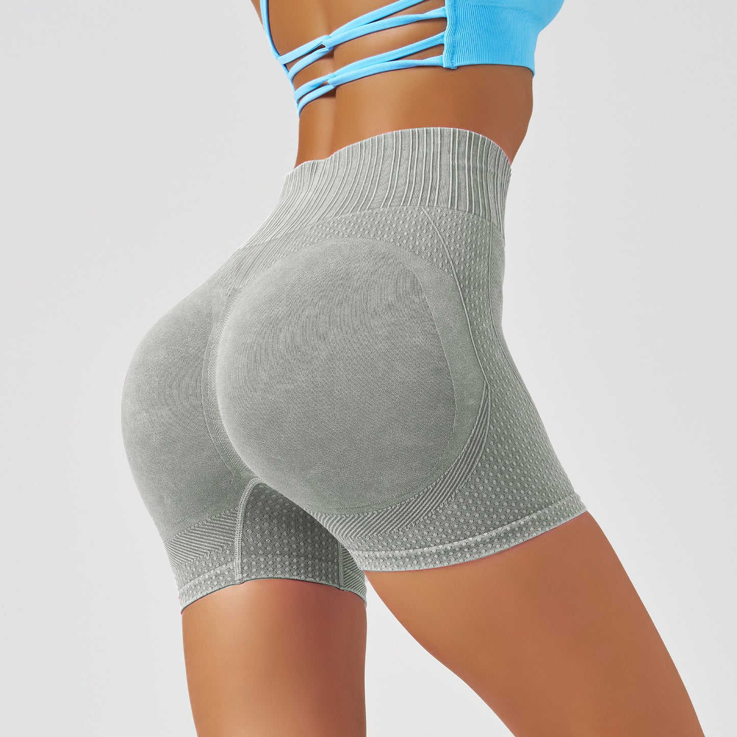 The Last Aztec, 2025 cross-border new yoga high-waisted hip lifting fitness pants, quick-drying running sports tight shorts, wear three-point pants outside