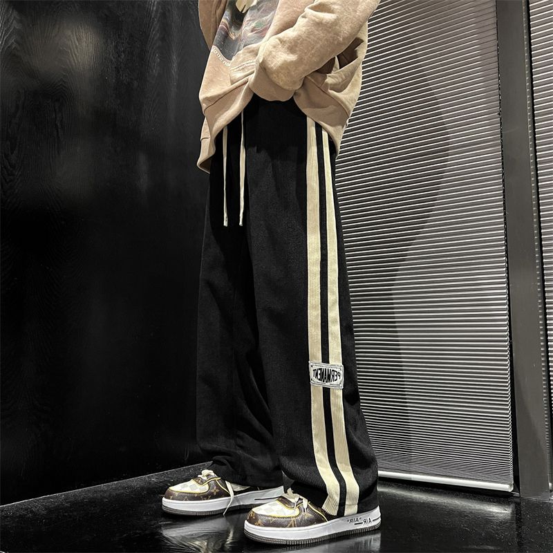 The Last Aztec, Men's Pants Autumn New Straight Loose Wide Leg Leisure Sports Pants