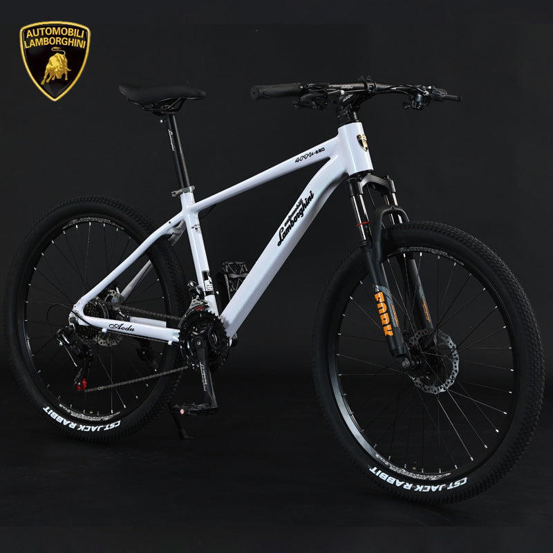 Lamborghini Bicycle Student Mountain Bike Aluminum Alloy Variable Speed Road Bike Oil Disc Bike