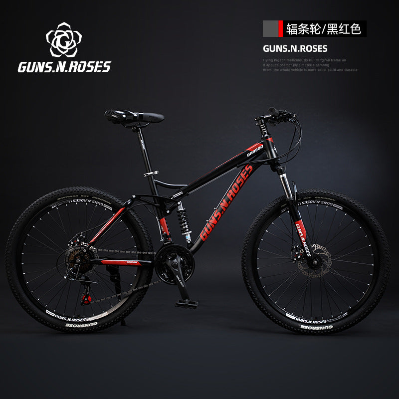 Mountain Bike Men's Variable Speed Shock Absorber Junior Bike 24 Inch 26 Racing Men's Female Junior High School Students Adult