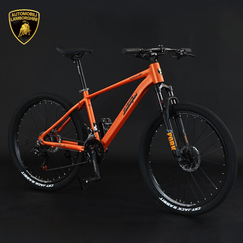 Lamborghini Bicycle Student Mountain Bike Aluminum Alloy Variable Speed Road Bike Oil Disc Bike