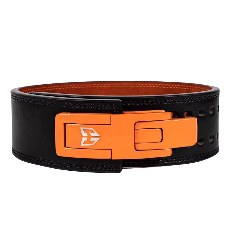 The Last Aztec, Power Lift Fitness Belt Quick Buckle Squat Hard Pull Cowhide Lever Quite Weight Lifting Bodybuilding Protective Gear