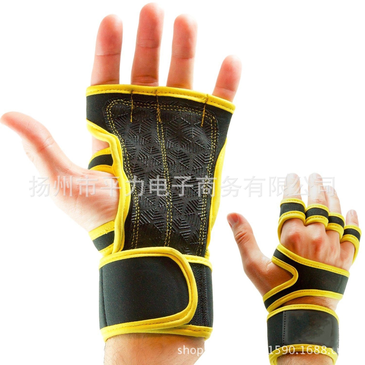 The Last Aztec, Source Manufacturers Leather Silicone Riding Gloves Fitness Gloves Weightlifting Gloves Half Finger Belt Wrist Gloves