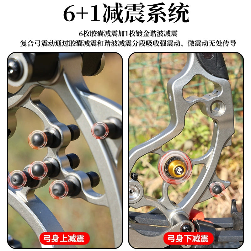Raptor 6 sixth-generation composite bow playing steel ball archery dual-purpose bow high-precision outdoor hunting equipment adult compound bow
