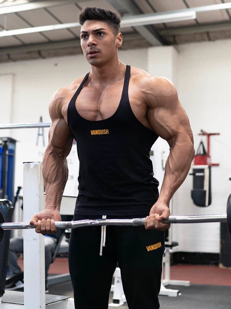 The Last Aztec, Fitness training vest male sports bodybuilding muscle sexy suspenders gym professional running elastic clothes tide