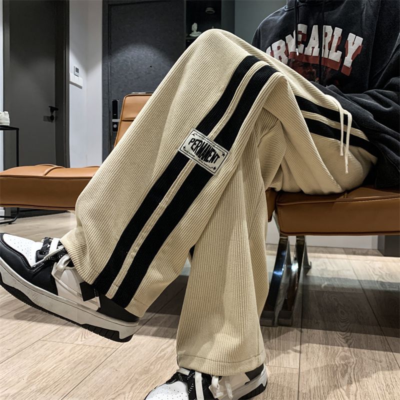 The Last Aztec, Men's Pants Autumn New Straight Loose Wide Leg Leisure Sports Pants