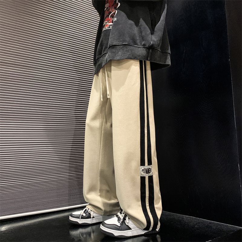 The Last Aztec, Men's Pants Autumn New Straight Loose Wide Leg Leisure Sports Pants