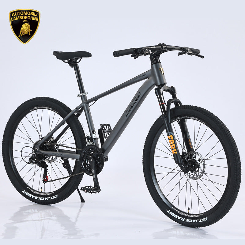Lamborghini Bicycle Student Mountain Bike Aluminum Alloy Variable Speed Road Bike Oil Disc Bike