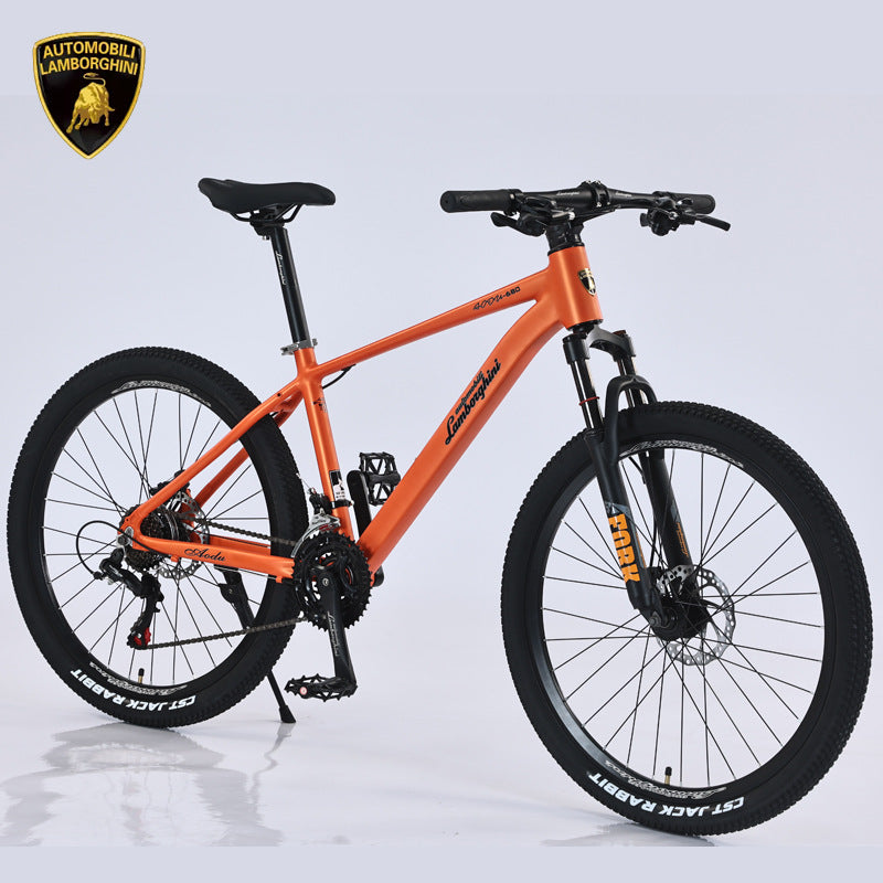 Lamborghini Bicycle Student Mountain Bike Aluminum Alloy Variable Speed Road Bike Oil Disc Bike