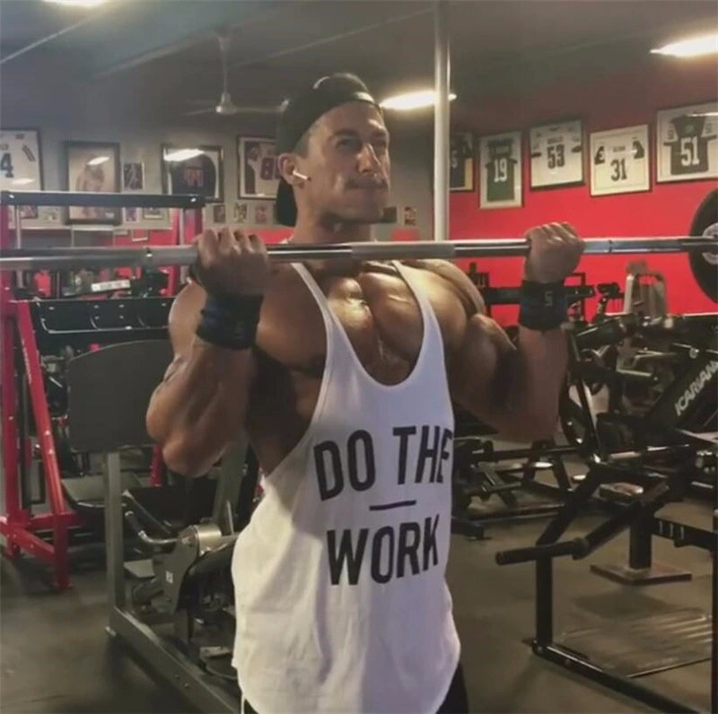The Last Aztec, DO THE WORK MUSCULAR FITNESS VEST MALE BODYBUILDING WORKOUT DIGGING DEEP COTTON SPORTS CAMISOLE UKI