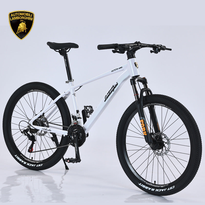Lamborghini Bicycle Student Mountain Bike Aluminum Alloy Variable Speed Road Bike Oil Disc Bike