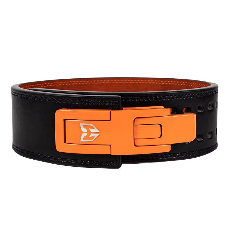 The Last Aztec, Power Lift Fitness Belt Quick Buckle Squat Hard Pull Cowhide Lever Quite Weight Lifting Bodybuilding Protective Gear