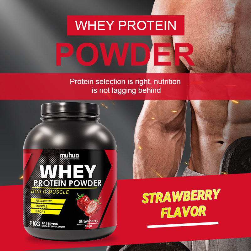 Cross-border whey protein powder whey protein powder strawberry flavor 2lbs 1kg