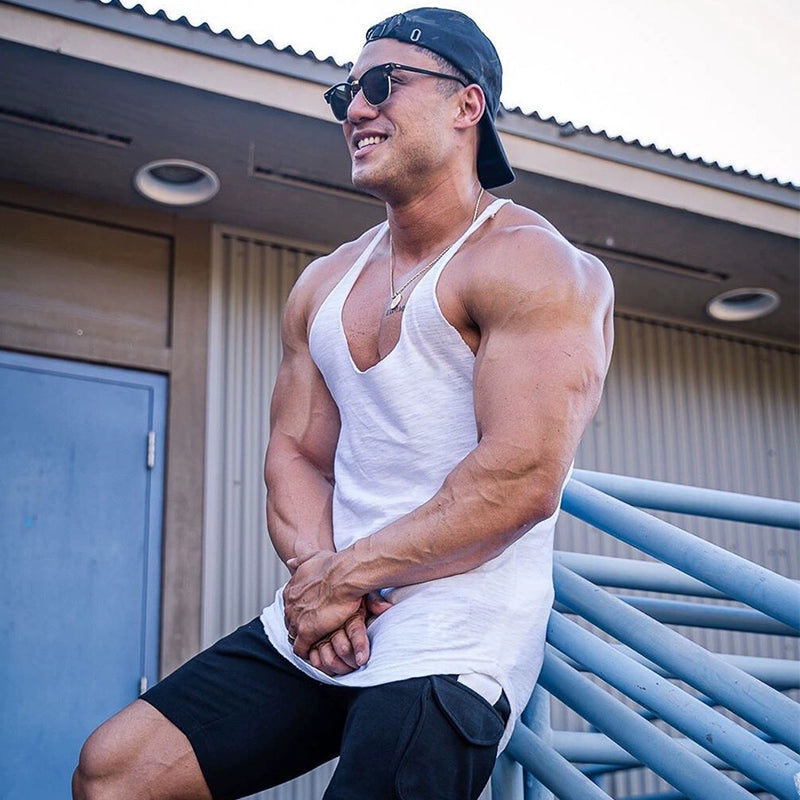 The Last Aztec, Muscle Fitness Brothers Summer Men's Sports Seamless Vest Cotton Loose I-shaped Suspenders Internet Celebrity Iron Vest