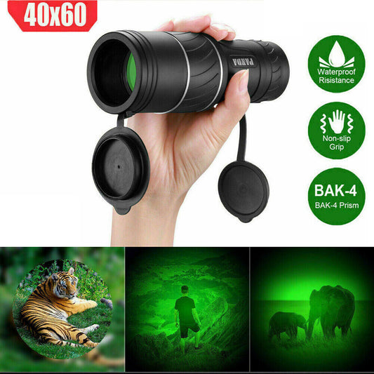The Last Aztec, 40x60 Day Night Vision HD Optical Monocular Hunting Camping Handheld Telescope Life Waterproof, Anti-Fog Monocular Suitable For Observing Nature Animals