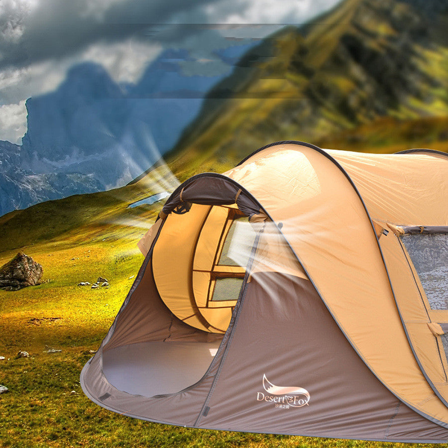 The Last Aztec, Outdoor Automatic Tent 3-4 People Quickly  Building-free Boat Tent Multi-person Camping Park Tent Rainproof