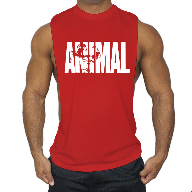 The Last Aztec, Men's Cotton Waistcoat With Wide-split Fitness And Bodybuilding Vest