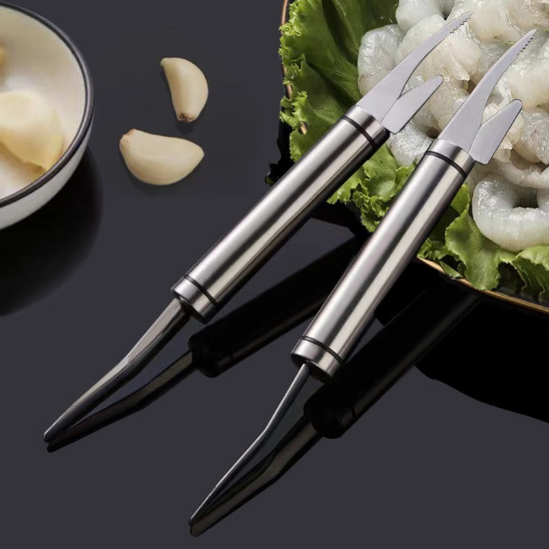 The Last Aztec, Multifunctional Stainless Steel Shrimp Remover  Shrimp Line Fish Maw Knife Fish Cutter Scissories Fish Scale Remover Kitchen Gadget Accessories Tools Creative Kitchen Tools