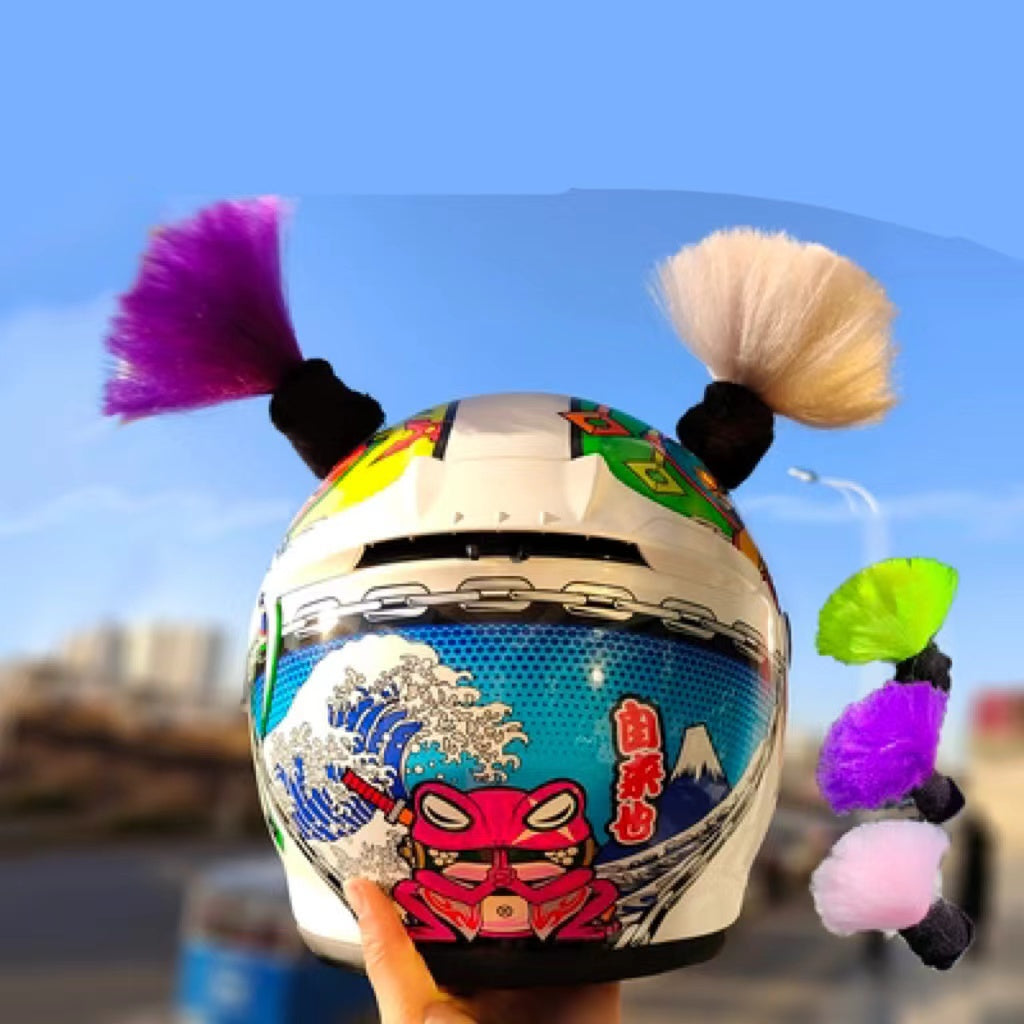 The Last Aztec, Motorcycle Helmet Decorative Ball Dirty Braid Ski Helmet Accessories