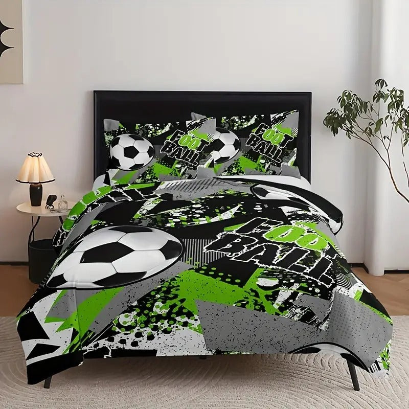 The last Aztec, Fashion Down Quilt Cover Suit Football Printed Bedding Soft And Comfortable Suitable For Bedroom