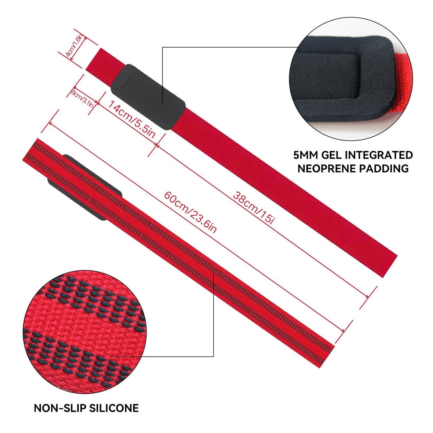 The Last Aztec, Cotton Hard Pull Wrist Lifting Straps Grips Band-Deadlift Straps With Neoprene Cushioned Wrist Padded And Anti-Skid Silicone -for Men & Women- For Weightlifting, Bodybuilding, Xfit, Strength Training