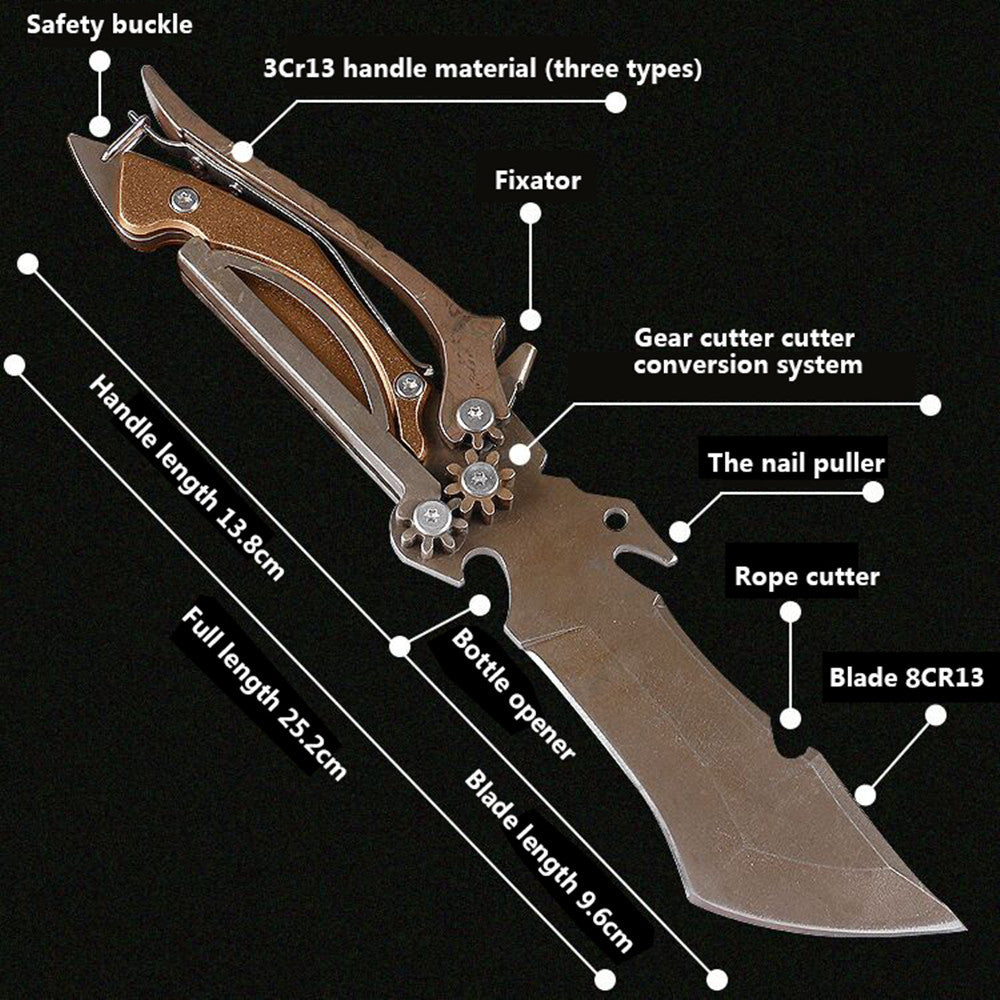 The Last Aztec, Mechanical Tools Knife Vehicle Camping Meat Cutting Straight Knife