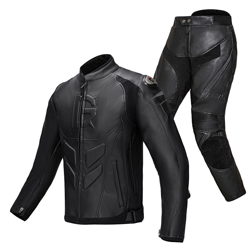 The Last Aztec, Get One Size Bigger Than Your Regular Size, Wind-proof Motorcycle Leather Pants Suit For Men And Women