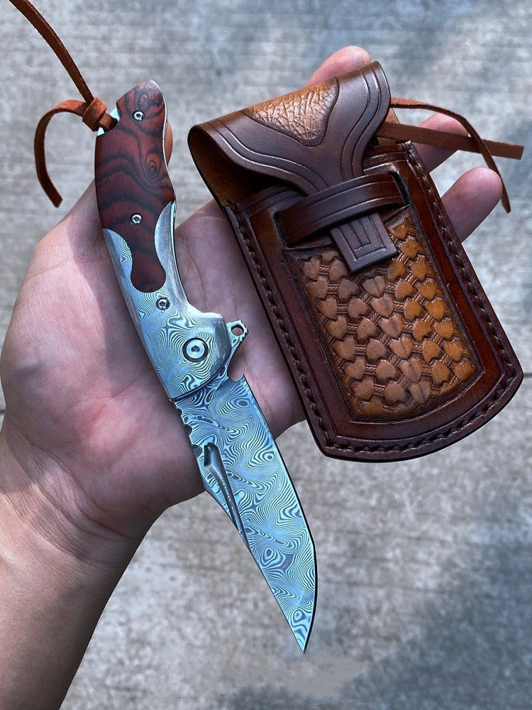 The Last Aztec, Outdoor Camping Survival Knife High Hardness Pattern Steel Folding Knife