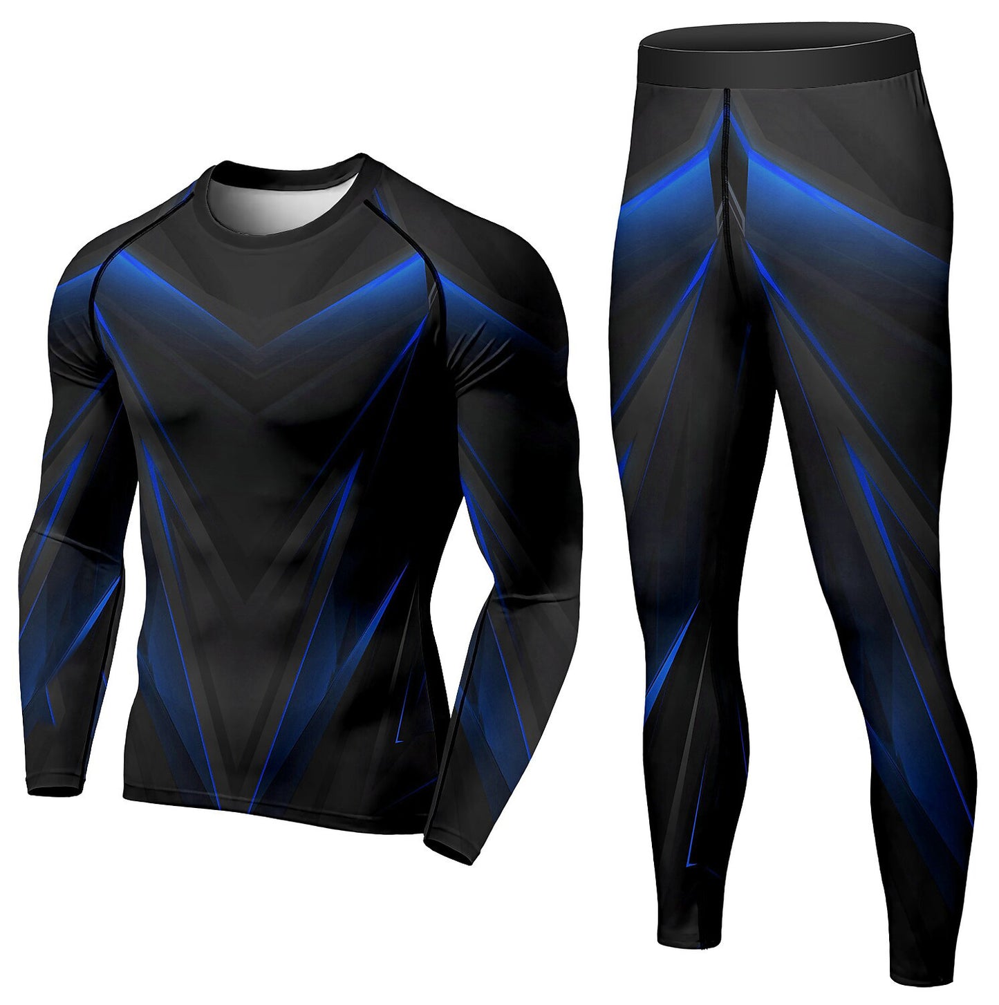 The Last Aztec, Get One Size Bigger Than Your Regular Size, Men's 2 Piece Tracksuit Suit Compression Clothes Running Winter Long Sleeve Trousers