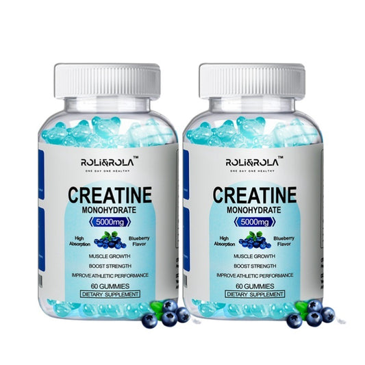 The Last Aztec, High Strength Creatine Monohydrate Gummies, Blueberry Flavored Creatine Gummies Monohydrate - 60 Gummies X 2 Bottles
