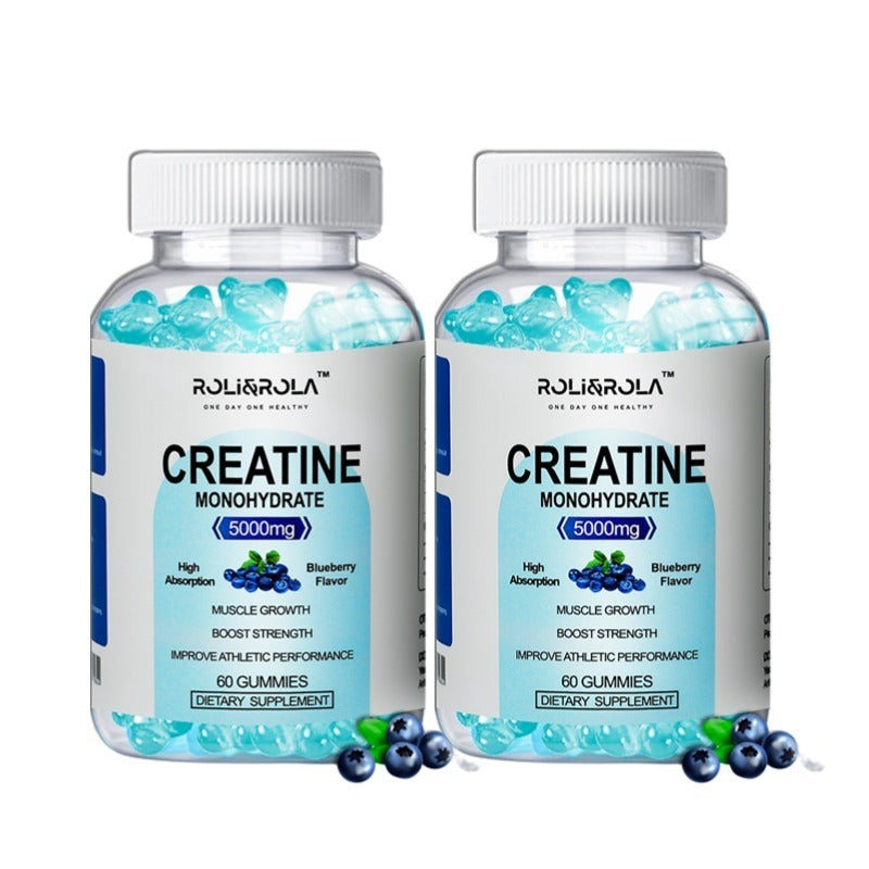 The Last Aztec, High Strength Creatine Monohydrate Gummies, Blueberry Flavored Creatine Gummies Monohydrate - 60 Gummies X 2 Bottles